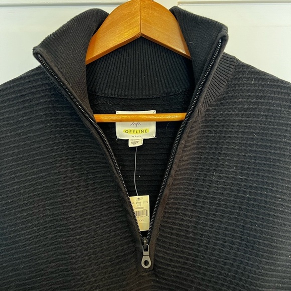 Aerie | Offline | NWT| Women’s | Turtleneck | Quarter Zip | Ribbed | Black | xxs - Picture 5 of 9